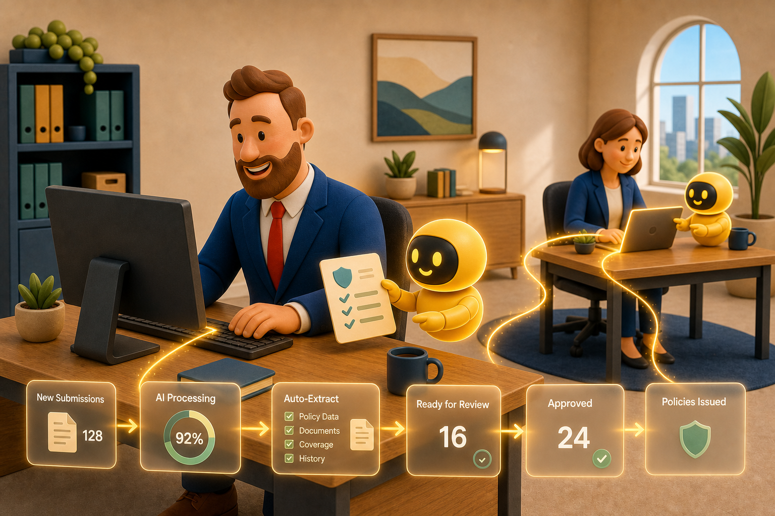 AI native to the whole operation — VERO assisting the team through the workflow